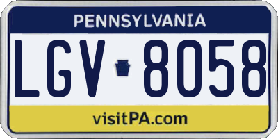 PA license plate LGV8058