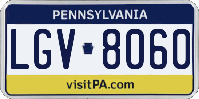 PA license plate LGV8060