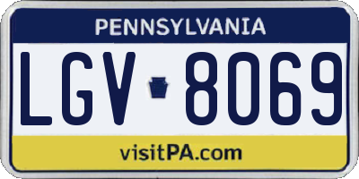 PA license plate LGV8069