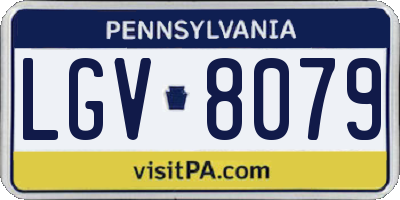 PA license plate LGV8079