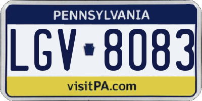 PA license plate LGV8083