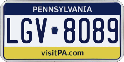 PA license plate LGV8089