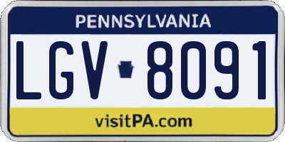 PA license plate LGV8091