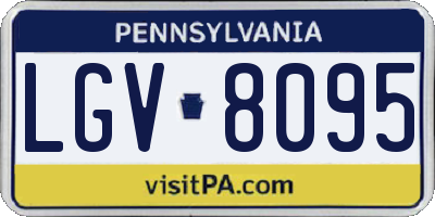 PA license plate LGV8095
