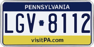 PA license plate LGV8112