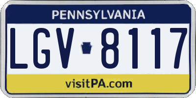 PA license plate LGV8117
