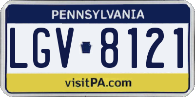 PA license plate LGV8121