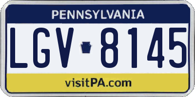PA license plate LGV8145