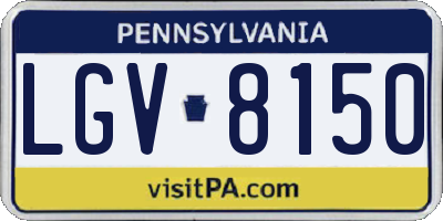 PA license plate LGV8150