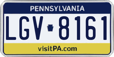 PA license plate LGV8161