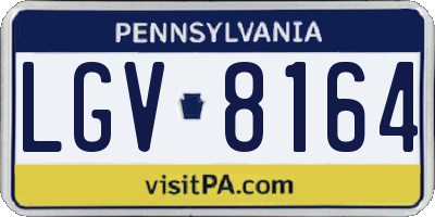 PA license plate LGV8164