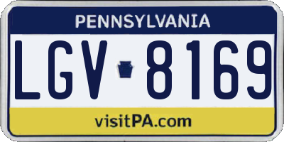 PA license plate LGV8169