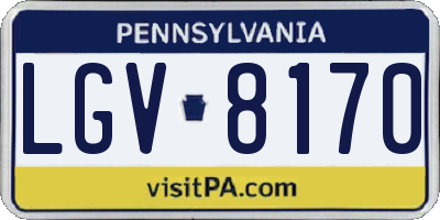 PA license plate LGV8170