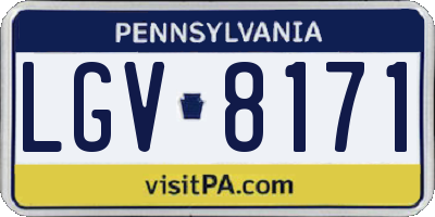 PA license plate LGV8171