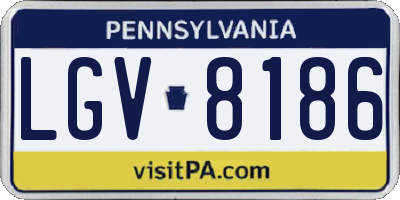PA license plate LGV8186