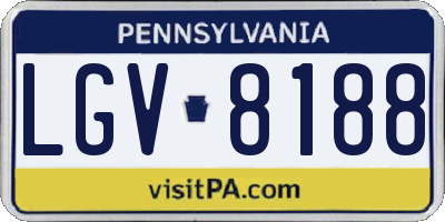 PA license plate LGV8188