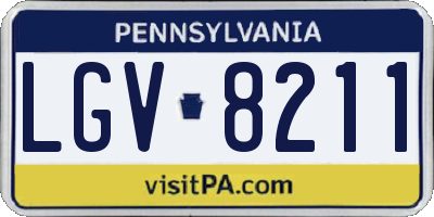 PA license plate LGV8211