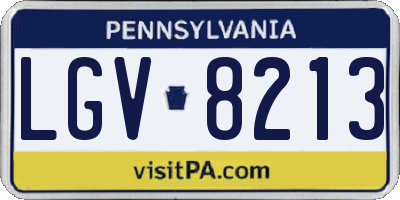 PA license plate LGV8213