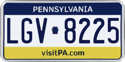 PA license plate LGV8225