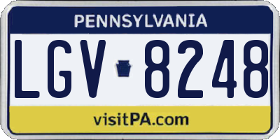 PA license plate LGV8248