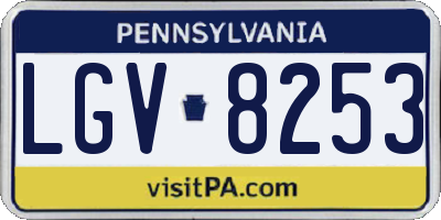 PA license plate LGV8253