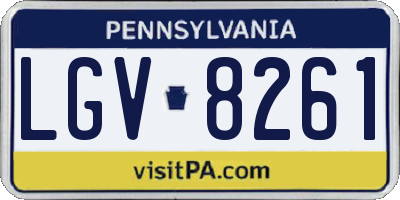 PA license plate LGV8261