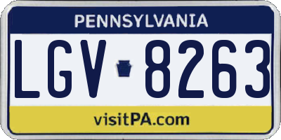 PA license plate LGV8263