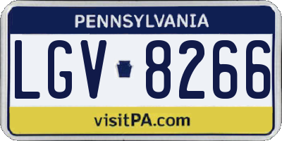 PA license plate LGV8266