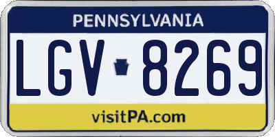 PA license plate LGV8269