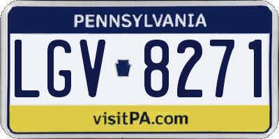 PA license plate LGV8271