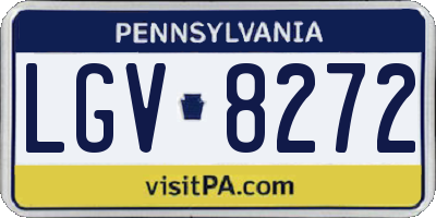 PA license plate LGV8272
