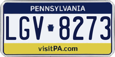 PA license plate LGV8273