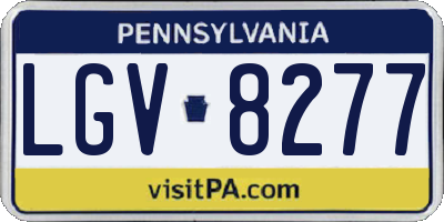 PA license plate LGV8277