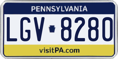PA license plate LGV8280