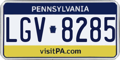 PA license plate LGV8285