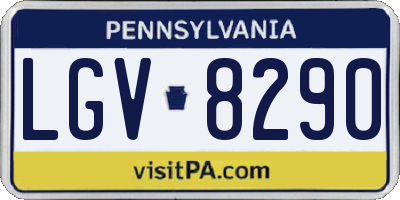 PA license plate LGV8290