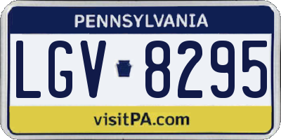 PA license plate LGV8295