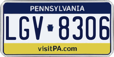 PA license plate LGV8306