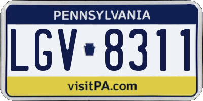 PA license plate LGV8311