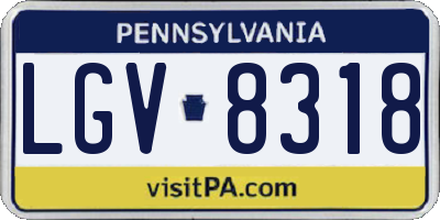 PA license plate LGV8318