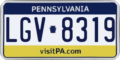 PA license plate LGV8319