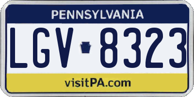 PA license plate LGV8323