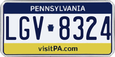 PA license plate LGV8324