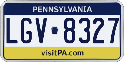 PA license plate LGV8327