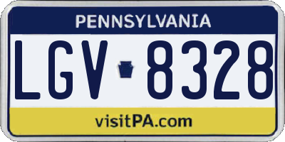 PA license plate LGV8328