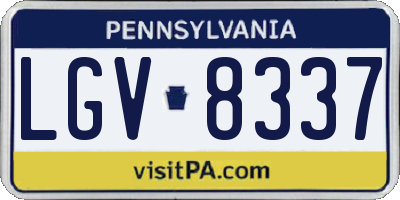 PA license plate LGV8337