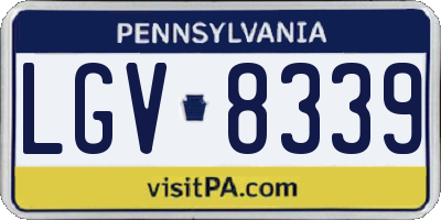 PA license plate LGV8339