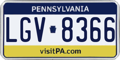 PA license plate LGV8366