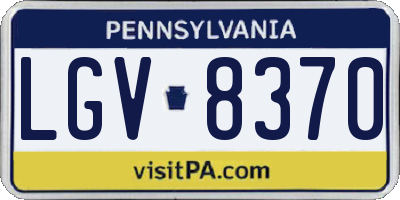 PA license plate LGV8370