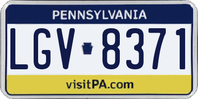 PA license plate LGV8371